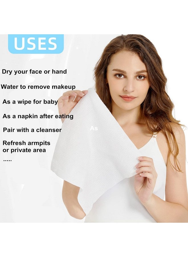 Atitifope Disposable Face Towels Makeup Remover Wipes Super Soft and Thick 100% Biodegradable Dry Cleaning Cloths (100Count (2Boxes)) - Image 1