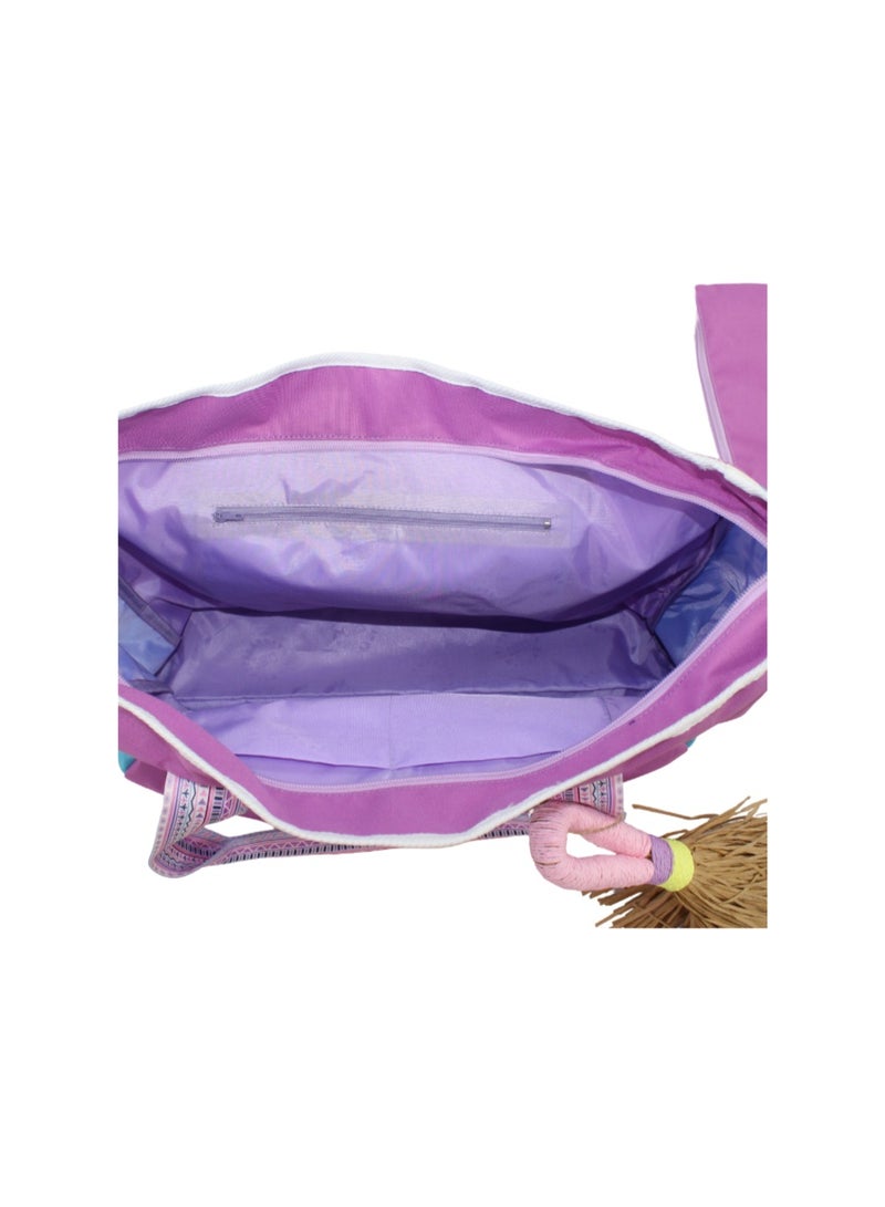 Cubs Beach Tote Set – Purple & White 19 L - Image 3