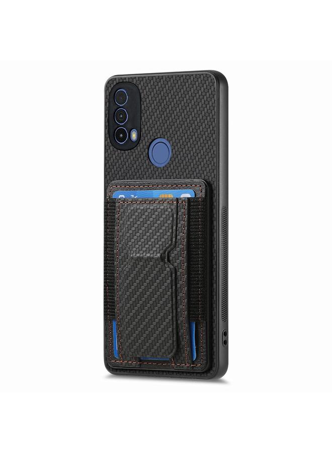 S-TOP Case For Motorola Moto G Stylus 5G 2024 Carbon Fiber Fold Stand Elastic Card Bag Phone Case - Image 2