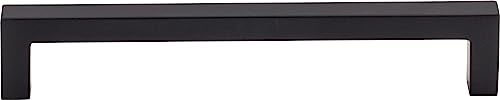 Top Knobs M1156 Nouveau III Collection 6-5/16" Square Bar Pull, Flat Black - Image 1