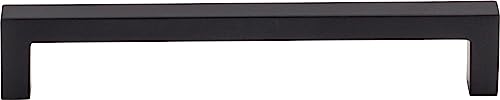 Top Knobs M1156 Nouveau III Collection 6-5/16" Square Bar Pull, Flat Black - Image 3