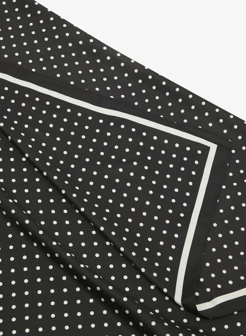 Ginger Silk Polka Dot Printed Summer Scarf