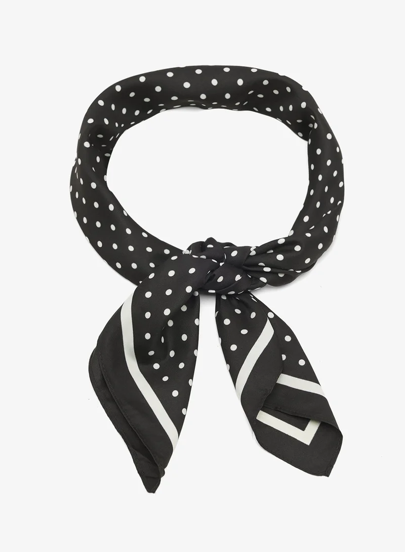 Ginger Silk Polka Dot Printed Summer Scarf