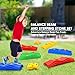 MOCUTEEN Kids Balance Beam Toddler Stepping Stones Max Load 220LBS 12 PCS NonSlip Textured Surface Rubber Pads Bottom Promote Agility Coordination Five Star Pattern - Image 3