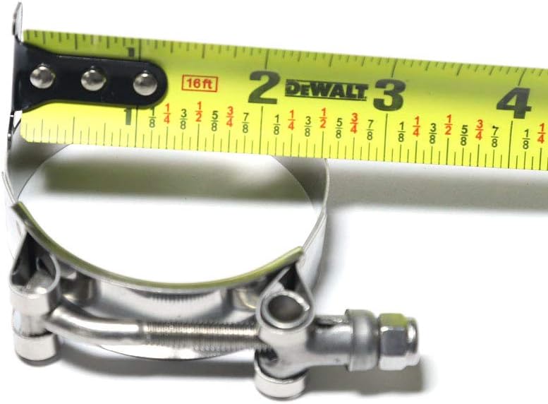 TenKeAuto Universal T Bolt Clamp 55mm to 63mm 304 Stainless Steel - 4 Pack - Image 2