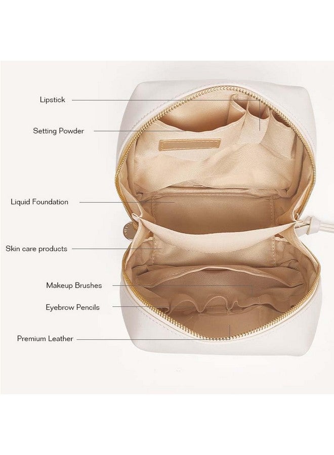 BBRAIMEN Premium Makeup Bag, Travel Makeup Bag Large Cosmetic Bag Makeup Case Organizer, Portable Makeup Bag, Leather Cosmetic Bag, Waterproof Cosmetic Bag for Women (Pack of 1) - Image 4