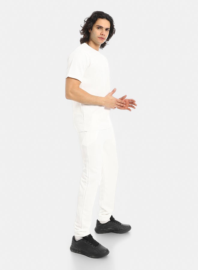 Red Circle Short Sleeves Slip On T-Shirt and Pants Set - Image 2