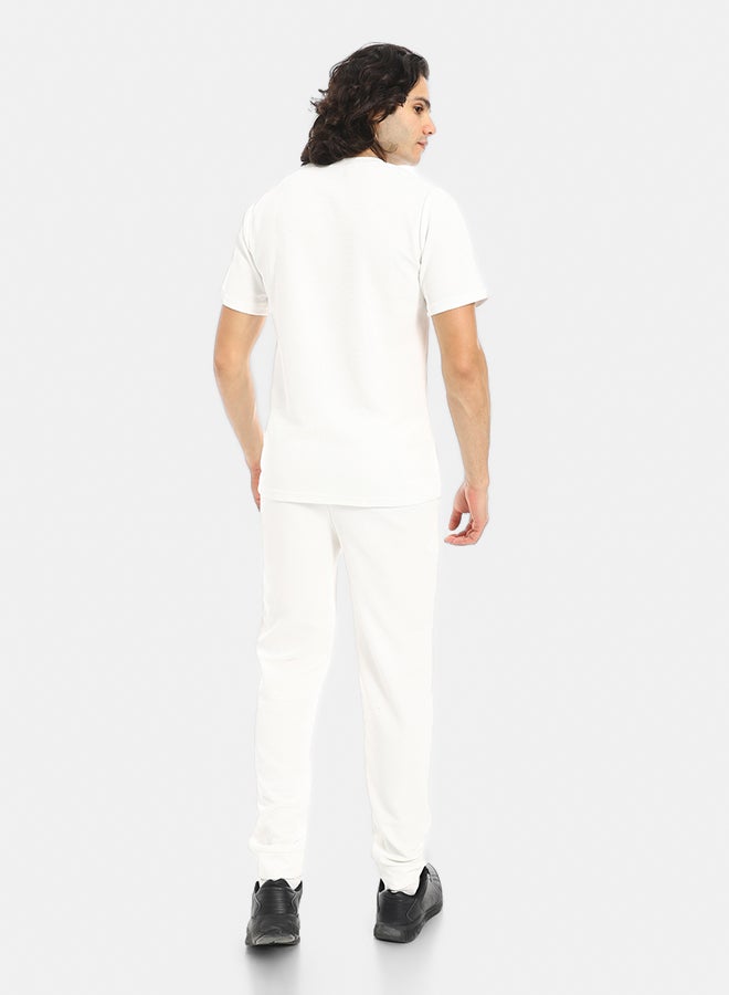 Red Circle Short Sleeves Slip On T-Shirt and Pants Set - Image 3