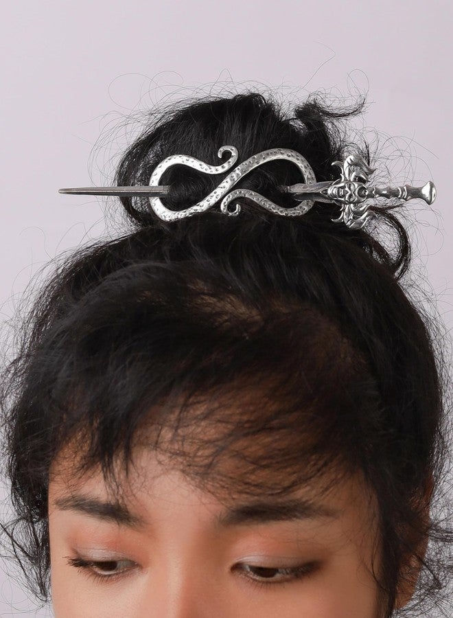 HAQUIL HAQUL Baphomet Head Hairpin, Viking Jewelry Clip Minimalist, Celtic Knot Hair Accessories for Women - Image 3