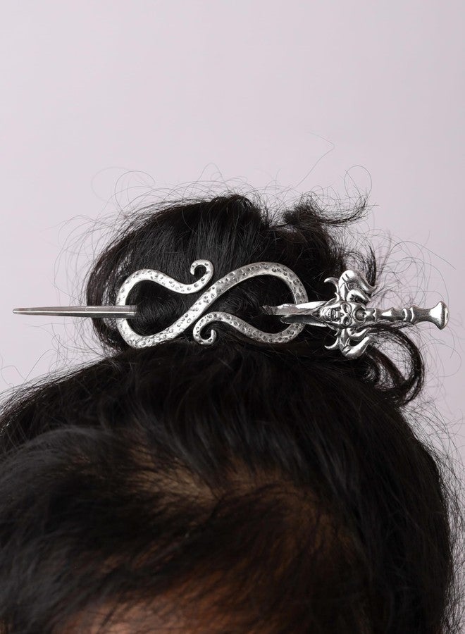 HAQUIL HAQUL Baphomet Head Hairpin, Viking Jewelry Clip Minimalist, Celtic Knot Hair Accessories for Women - Image 2