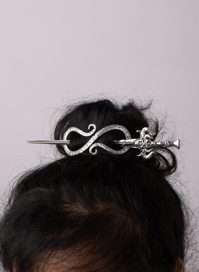 HAQUIL HAQUL Baphomet Head Hairpin, Viking Jewelry Clip Minimalist, Celtic Knot Hair Accessories for Women - Image 4