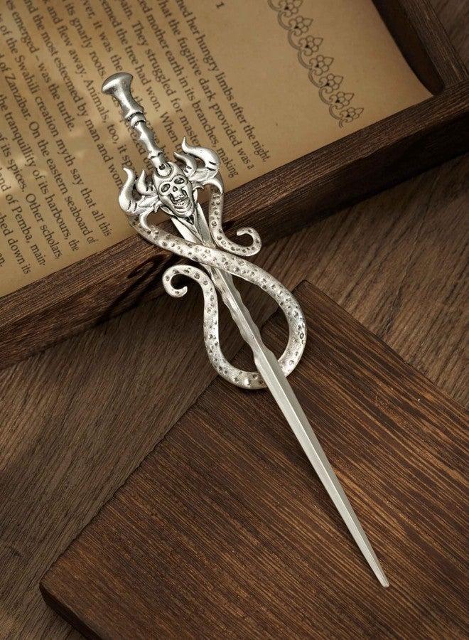 HAQUIL HAQUL Baphomet Head Hairpin, Viking Jewelry Clip Minimalist, Celtic Knot Hair Accessories for Women - Image 5