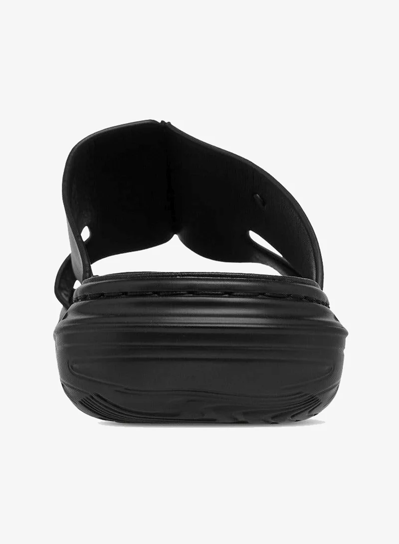 Le Confort BLACK Solid Slip-On Comfort Sandals for Men | Best Price UAE