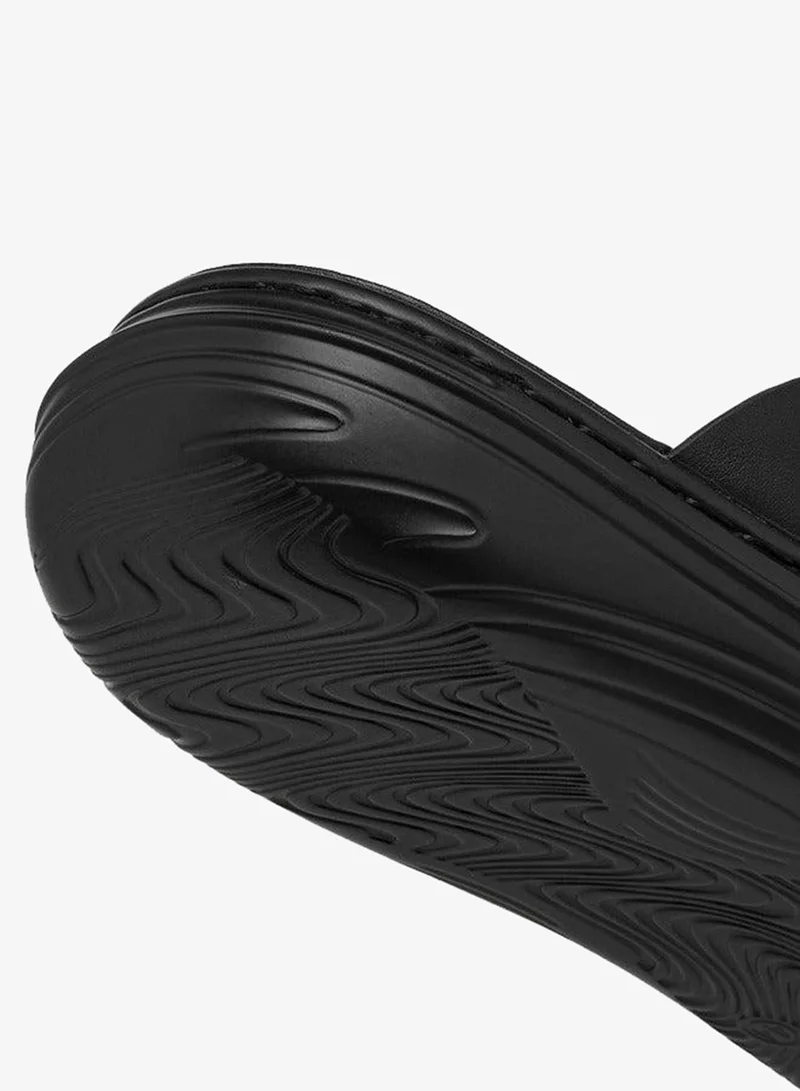 Le Confort BLACK Solid Slip-On Comfort Sandals for Men | Best Price UAE