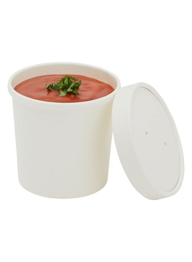 Juvale 50-Pack 12 oz Disposable Soup Containers with Lids - To Go Paper Bowls for Food, Chili Cups, Ice Cream (White, 3.5x3.6 Inch) - Image 3