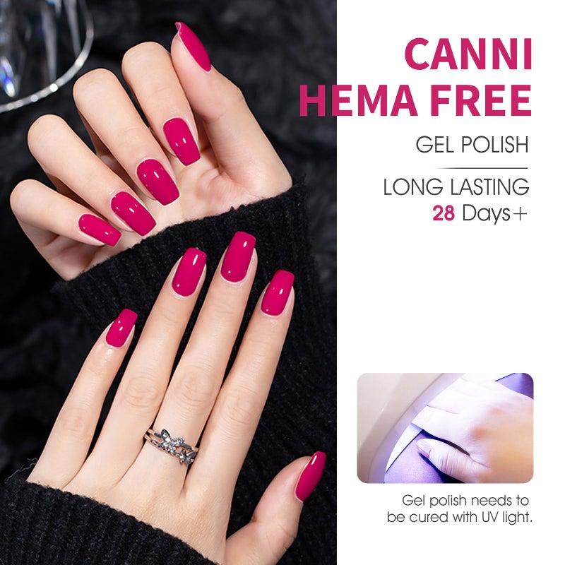 Canni مجموعة طلاء الأظافر الجل الوردي من كاني - 6 ألوان وردية ناعمة وفاتحة، 9 مل لكل منها، جل قابل للإزالة بالأشعة فوق البنفسجية LED لتصميم فن الأظافر، للاستخدام المنزلي أو صالون الأظافر للنساء - Image 4