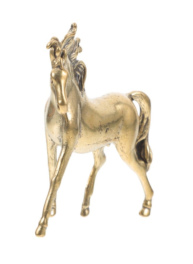 IMIKEYA Brass Horse Statue for Home Decor - Chinese Feng Shui Collectible Figurine - Horse - Image 1