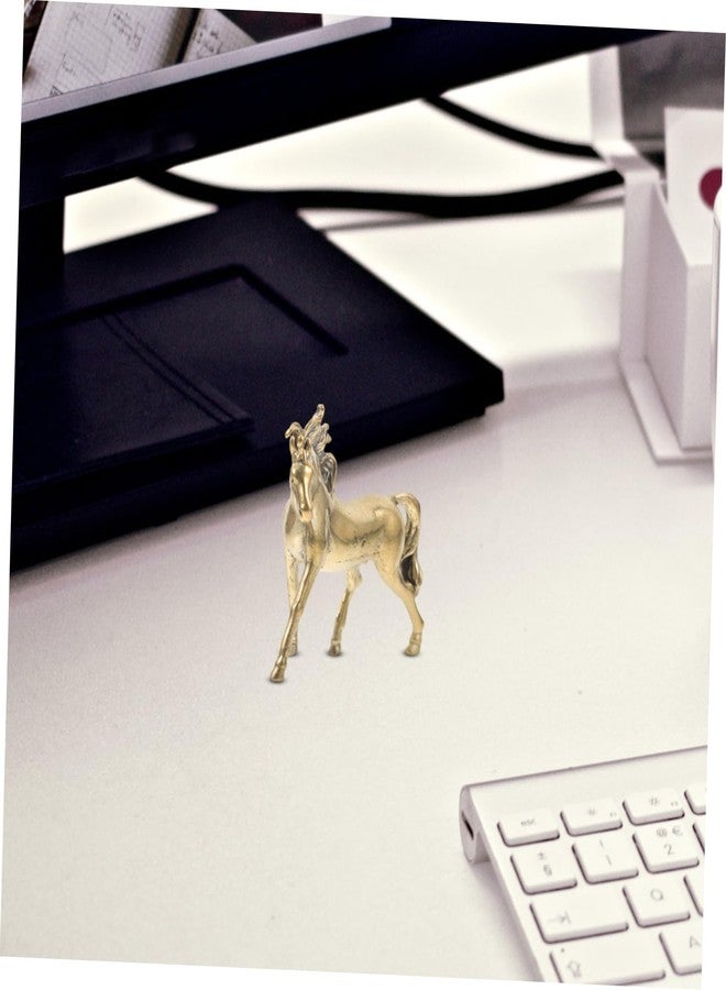 IMIKEYA Brass Horse Statue for Home Decor - Chinese Feng Shui Collectible Figurine - Horse - Image 5