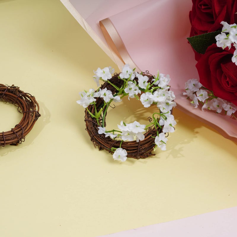 Marrywindix Grapevine Wreath Set, Marrywindix 16 Pieces Natural Vine Branch Wreath Christmas DIY Rattan Wreath Garland for Christmas Holiday Craft Wedding Decor (3 in.) - Image 3