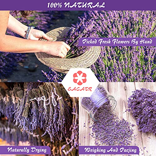 SACATR 40 Bags Natural Dried Flowers Kit, Natural Dried Herbs with 2 Mesh Drawstring Bag for Soap,Candle,Resin Jewelry Making,Bath,Nail - Rose Petals,Rosebuds,Lilium,Jasmine,Don't Forget Me and More - Image 3
