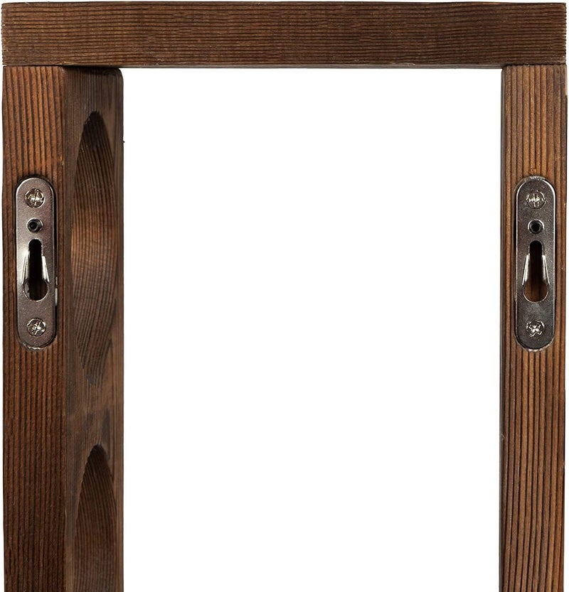 Rustic State Sonoma Wall Mounted Wood Vertical Wine Rack Holder Storage Shelf Organizer for 4 Bottles - Home, Kitchen, Dining Room Bar Décor - Walnut - Image 4