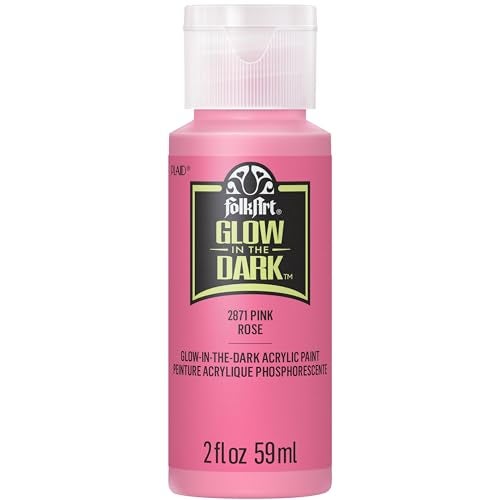 FolkArt Glow in the Dark Acrylic Paint (2 Ounce), K2871 Pink - Image 1