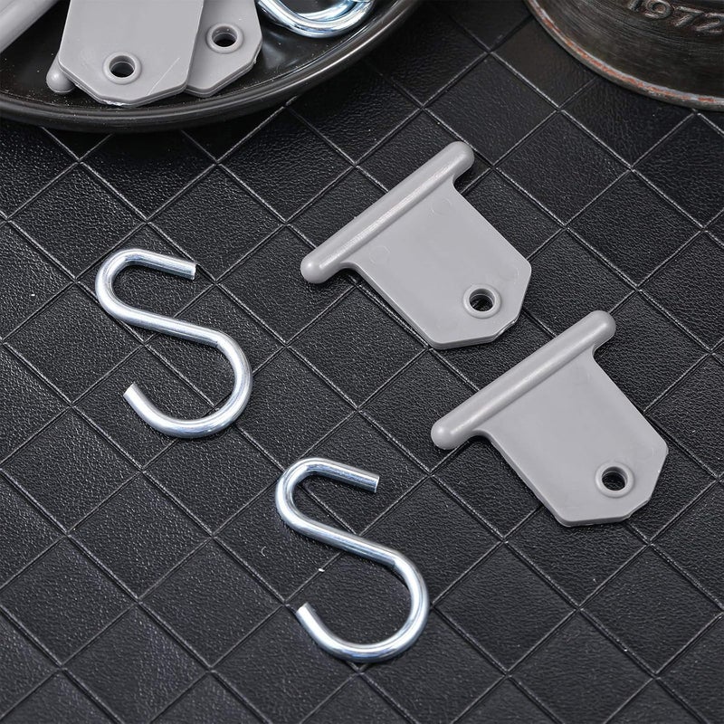 BBTO 8 Pieces RV Awning Hooks for Lights Camping Awning Accessory Hangers Plastic Metal S Shaped Gray Hooks Set Camper Light Support Hanger for Camping Tent Indoor Outdoor Decor - Image 5