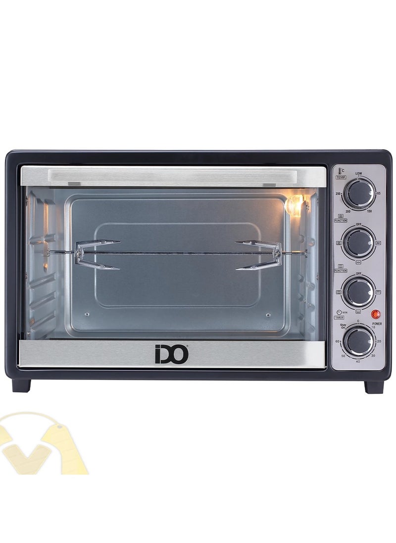 Generic I-DO Electric Oven, 50 Litres, 2000 Watts, Black & Silver  - Image 3