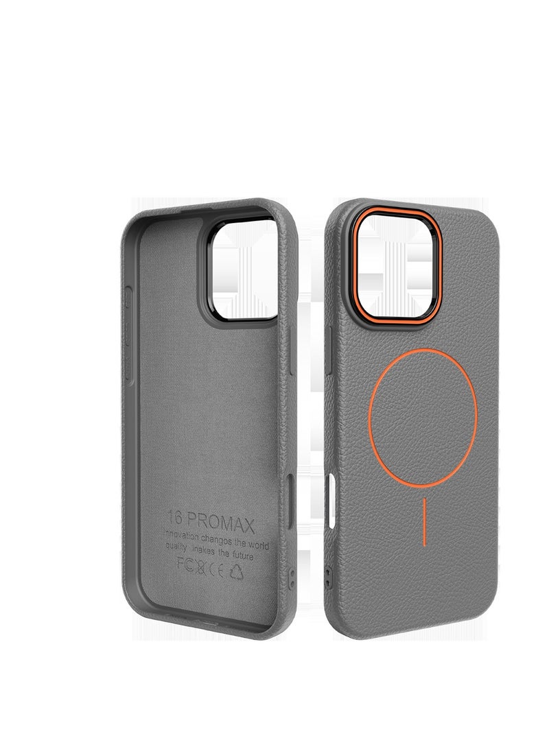 NIBEMINENT Protection Case With Magsafe For iPhone 15 Pro Max, Titanium Gray