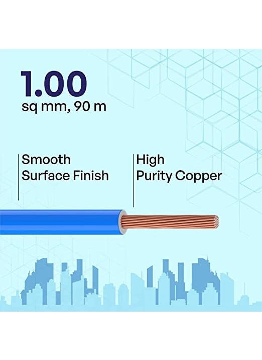 Nortek Nortek Vaaya PVC Insulated Copper Wire 1mm Wire For Home Wiring Flame And Heat Retardant Electrical Wire 90 Meters Yellow  - Image 2