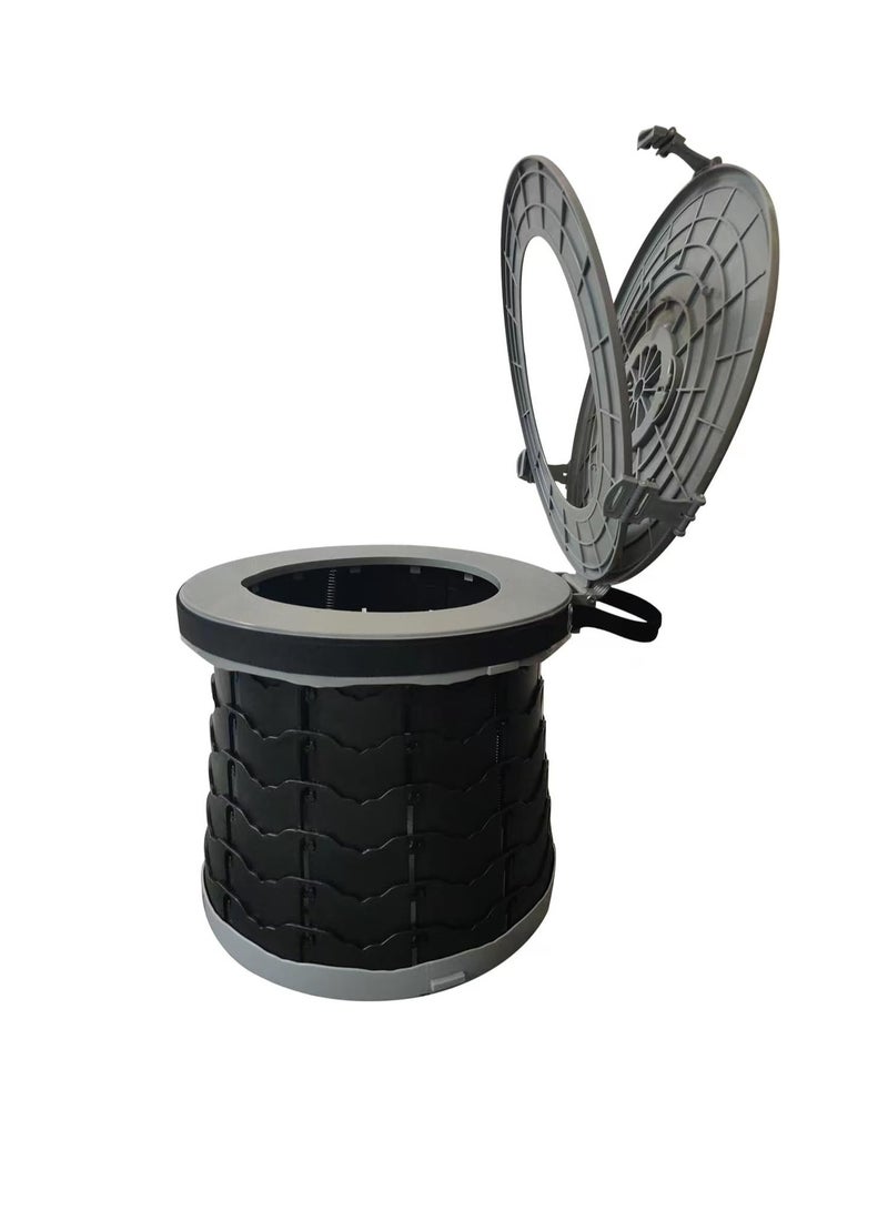 general Portable Toilet - 19.7" H Adjustable Foldable Camping Toilet, Luggable Loo with Lid, Strap,Toilet Bag for Camping, Hiking, Travel and Car - Image 3