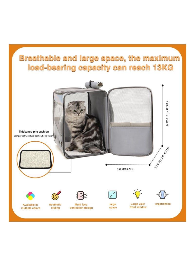 KASTWAVE Cat Backpack Pet Carrier Backpack for Small Cats and Dogs, Dog Carrier Backpack with Inner Safety Leash Can be used for travel - Image 3