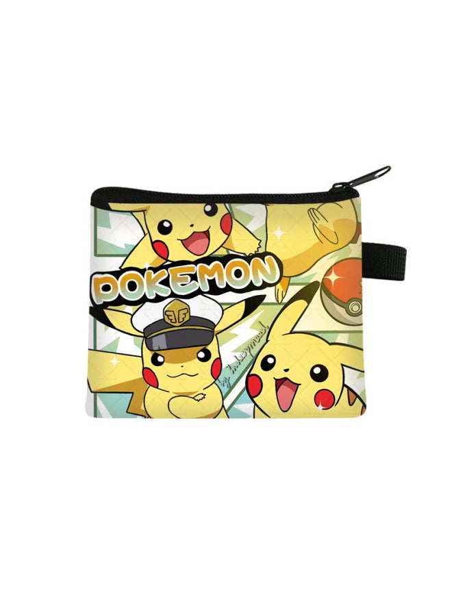 New Pokémon Coin Purse, Children's Mini Cartoon Bag, Student Portable Bag, Storage Wallet, Key Card Holder
