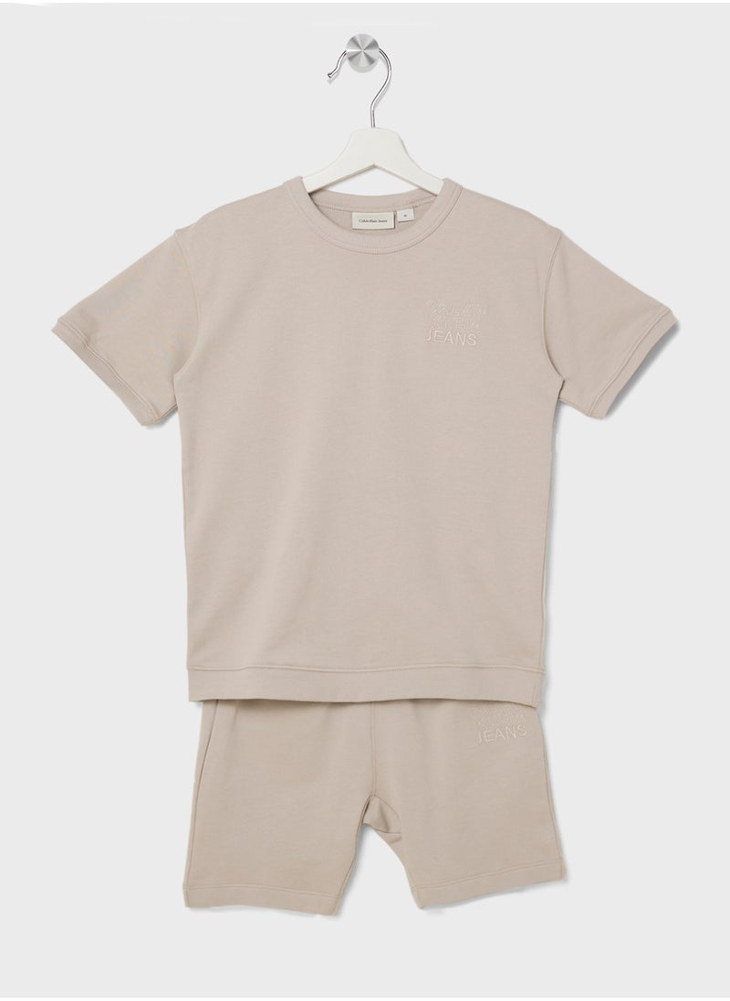 Calvin Klein Jeans Youth Logo T-Shirt & Shorts Set  - Image 1