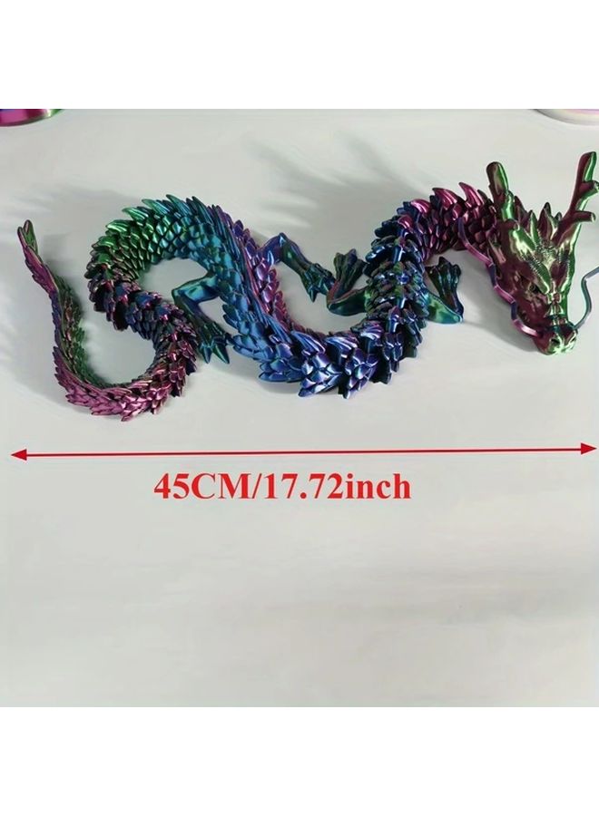 Purple Laser Chinese Dragon Decoration With Movable Joints For Outdoor Garden - Image 4