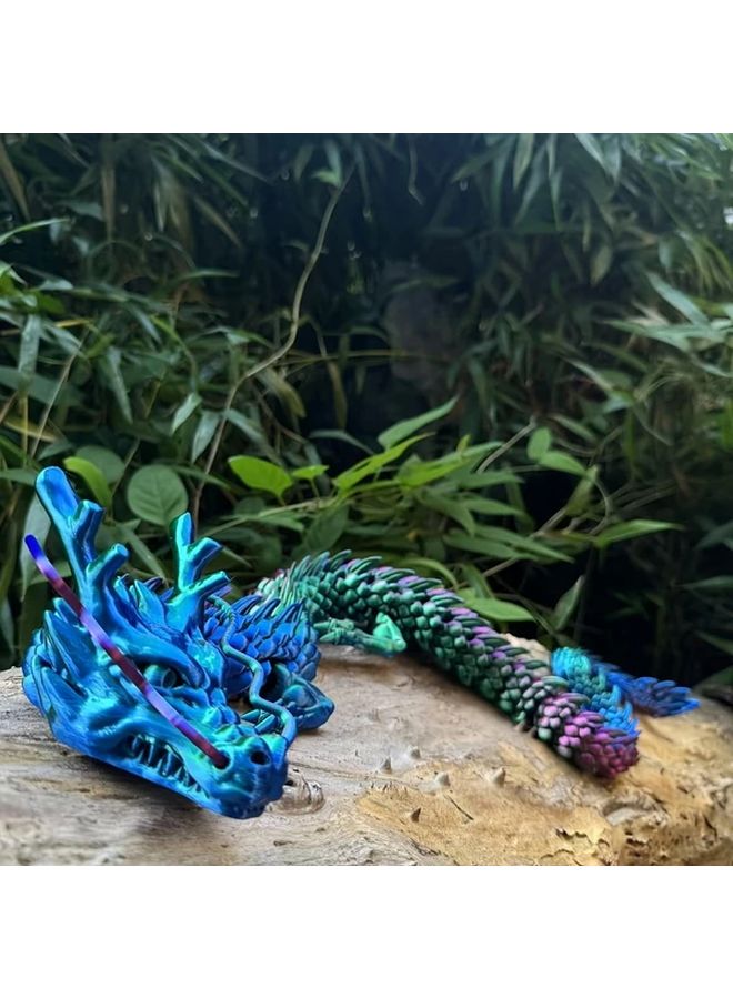 Purple Laser Chinese Dragon Decoration With Movable Joints For Outdoor Garden - Image 5