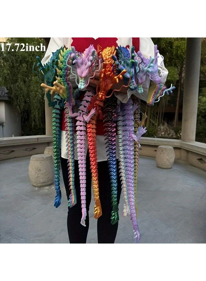 Purple Laser Chinese Dragon Decoration With Movable Joints For Outdoor Garden - Image 2