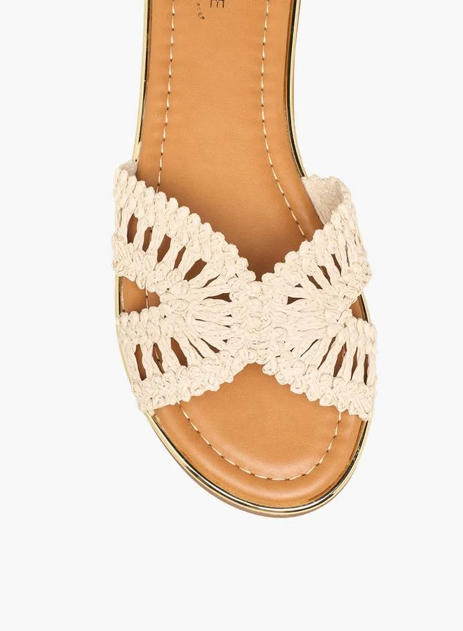 Celeste IVORY Women Woven Strap Sandals for Women | Best Price UAE