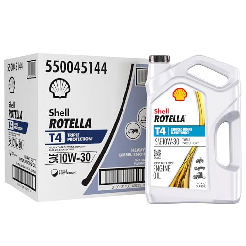 Shell Rotella T4 Triple Protection 10W-30 Motor Oil, 1 Gallon (3 Pack) - Image 1