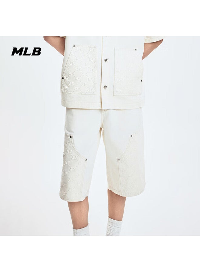 Mlb Women's Floral Comfortable Stylish Denim Trendy Shorts, Spring 2025 New Style 3ldpm0253-50crd - Image 2