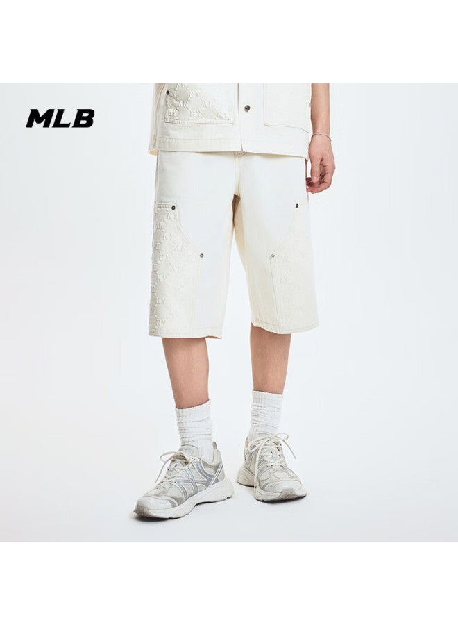 Mlb Women's Floral Comfortable Stylish Denim Trendy Shorts, Spring 2025 New Style 3ldpm0253-50crd - Image 1