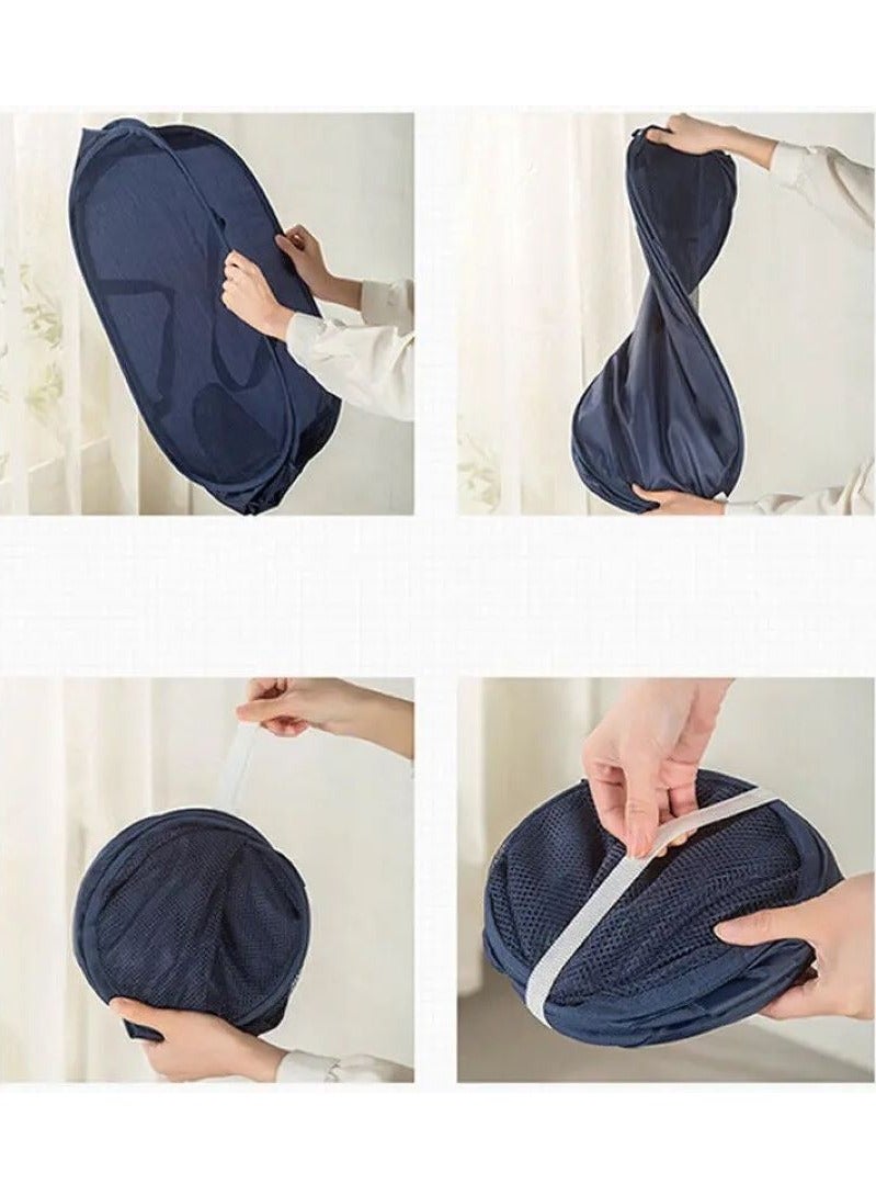 Foldable Pop Up Net Laundry Basket - Storage Solution - Compact Bin - Mesh Collapsible Bag  Home Toy Organizer  - Image 5