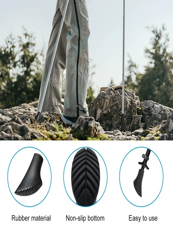 TARINI 6Pcs Walking Stick Ferrules, Walking Stick Rubber Ends, Hiking Pole Tip Covers - Anti-Slip Rubber Caps, Trekking Pole Protectors for Outdoor, Asphalt, Elderly Walking Sticks Accessories - Image 4
