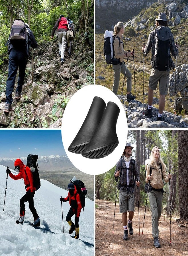 TARINI 6Pcs Walking Stick Ferrules, Walking Stick Rubber Ends, Hiking Pole Tip Covers - Anti-Slip Rubber Caps, Trekking Pole Protectors for Outdoor, Asphalt, Elderly Walking Sticks Accessories - Image 5