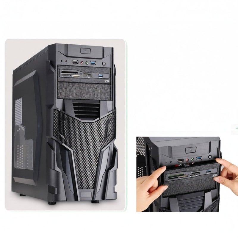 5.25" قارئ بطاقات داخلي مع منافذ USB 3.0 - لوحة شبكية 6 فتحات بطاقات متكاملة لوحدة محرك أمامية كمبيوتر سطح المكتب - Image 4