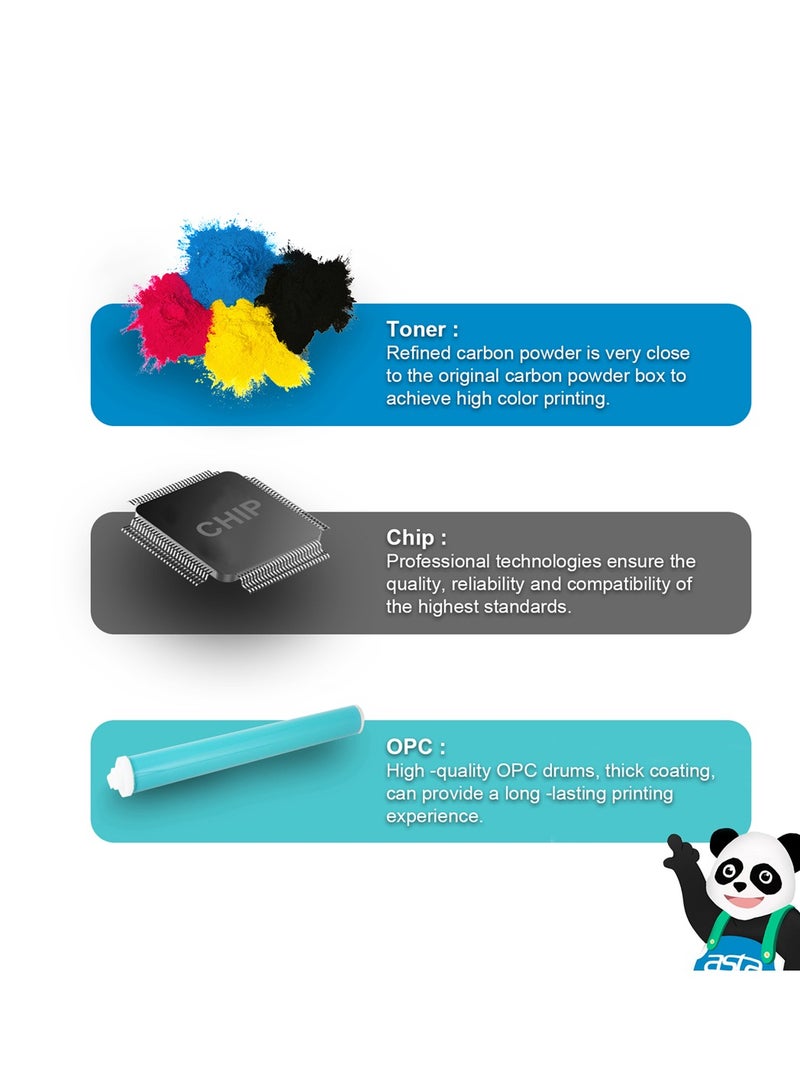 ASTA M283fdw Toner Cartridge 207A W2212A With Chip Compatible For HP Color Laserjet Pro M255dw MFP M282nw M283fdn Printer W 2212 207 A Yellow Y Premium Replacement Office pr