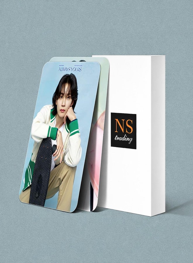 NS Trading بطاقات صور من ألبوم Seventeen الياباني "Always Yours" من إنتاج NS Trading (مجموعة من 28 بطاقة + 4 بطاقات مجانية) مصنوعة من ورق مقوى لامع مغلف بطبقة لامعة، وزنها 350 غرامًا للمتر المربع - Image 1