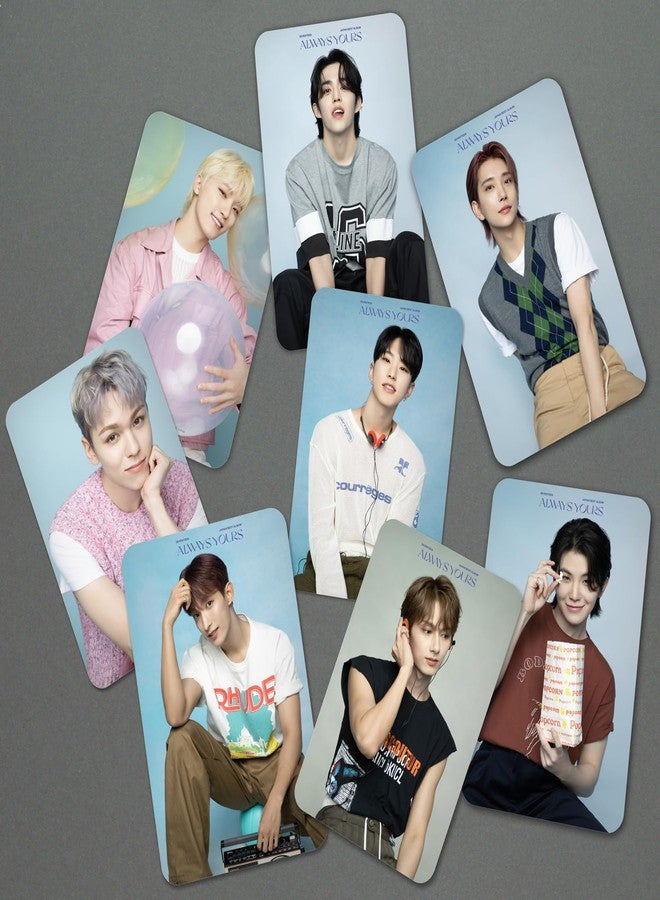 NS Trading بطاقات صور من ألبوم Seventeen الياباني "Always Yours" من إنتاج NS Trading (مجموعة من 28 بطاقة + 4 بطاقات مجانية) مصنوعة من ورق مقوى لامع مغلف بطبقة لامعة، وزنها 350 غرامًا للمتر المربع - Image 4