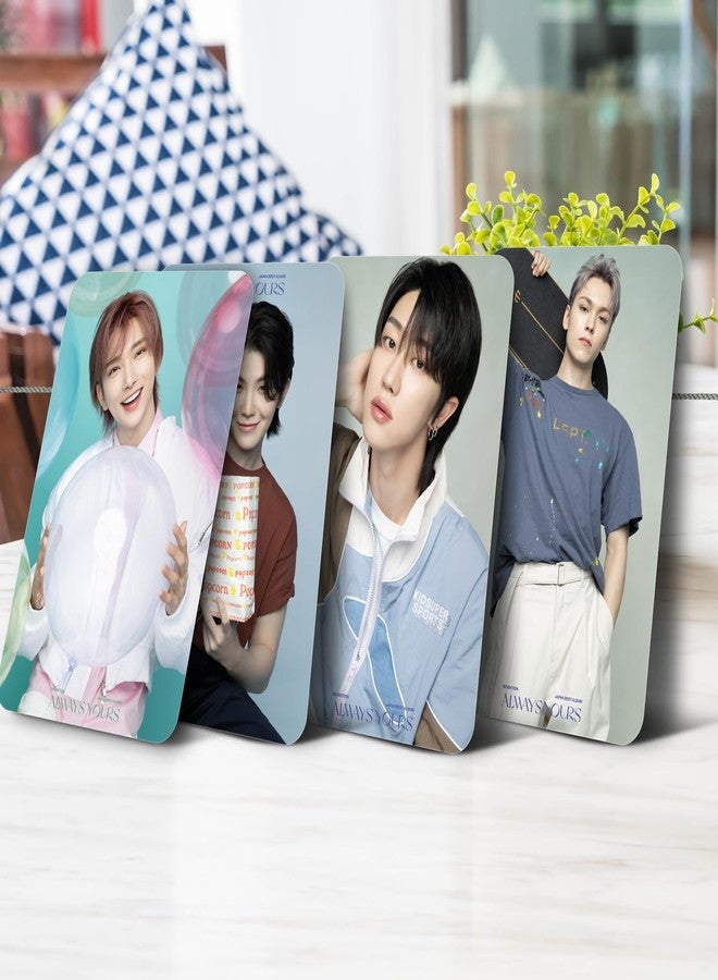 NS Trading بطاقات صور من ألبوم Seventeen الياباني "Always Yours" من إنتاج NS Trading (مجموعة من 28 بطاقة + 4 بطاقات مجانية) مصنوعة من ورق مقوى لامع مغلف بطبقة لامعة، وزنها 350 غرامًا للمتر المربع - Image 5