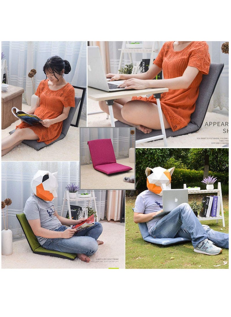 Arabic Majlis Camping Chair with Floor Adjustable Angles Padded | Lazy Chair | Foldable Sand sitting Chair Meditation,Reading ,TV Watching,Gaming  -Multicolour